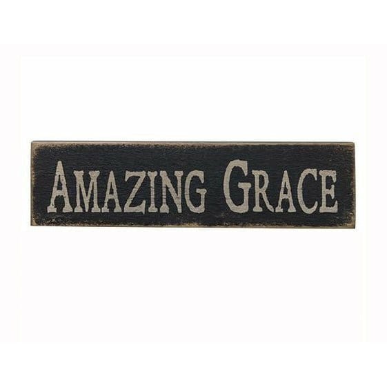 Amazing Grace - Black Sign - Stenciled Wood-Craft Wholesalers-The Village Merchant