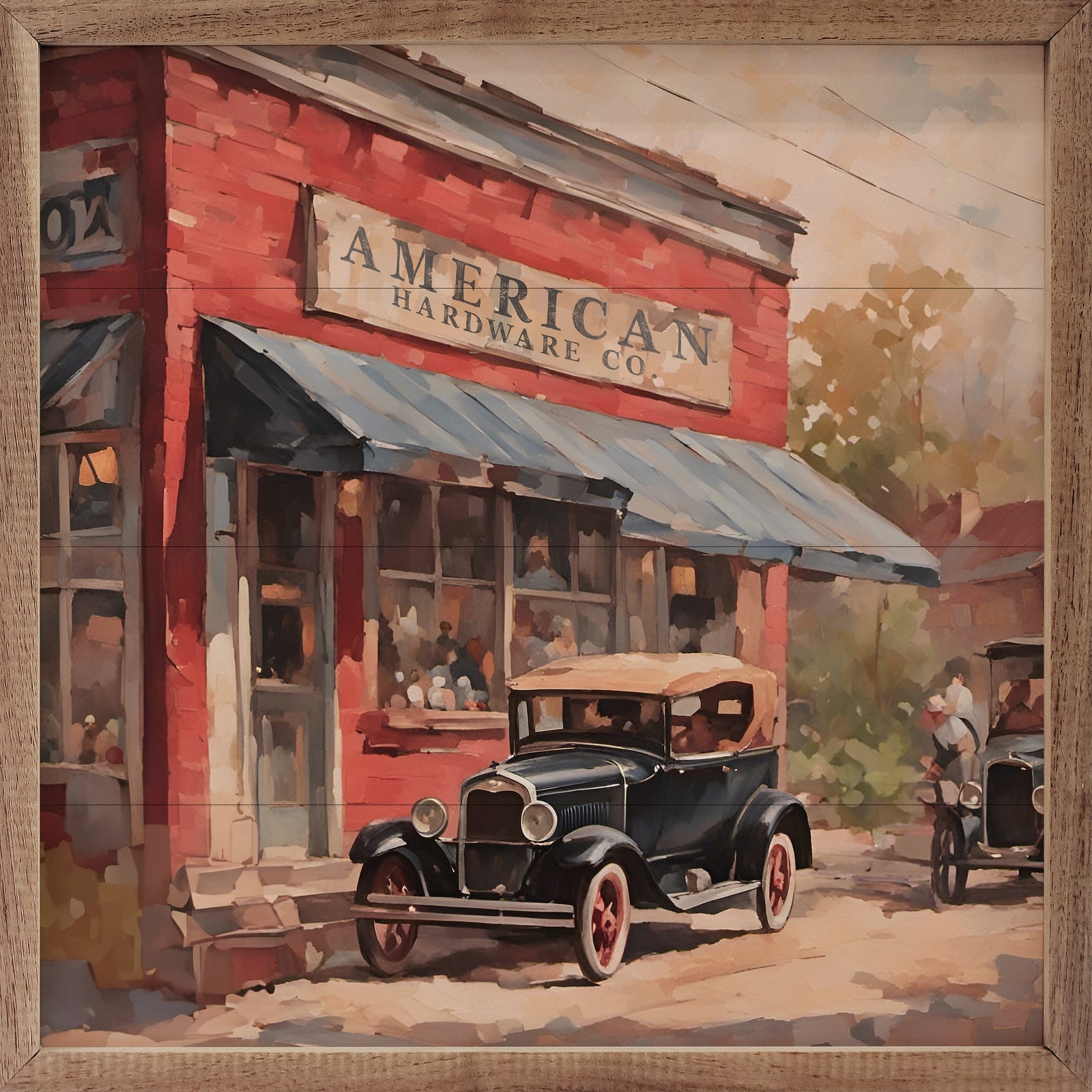Kendrick Home Walnut Frames Sizes American Hardware Co Printed and Framed Wall Sign