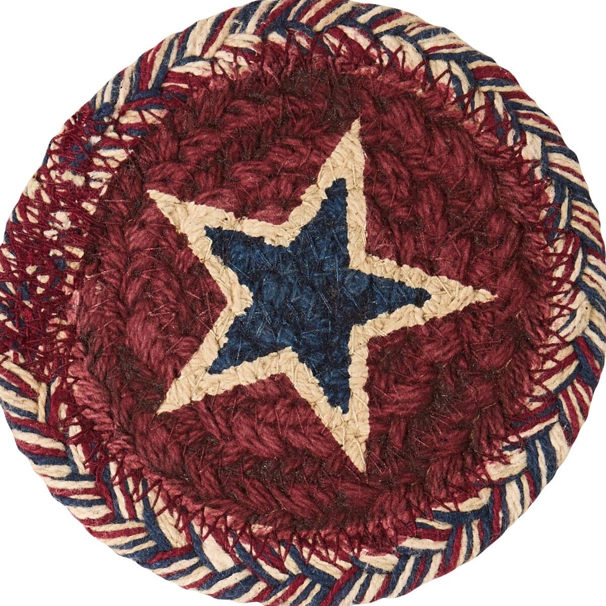 Park Designs Coaster American Star Braided & Printed Coaster Round Set of 4