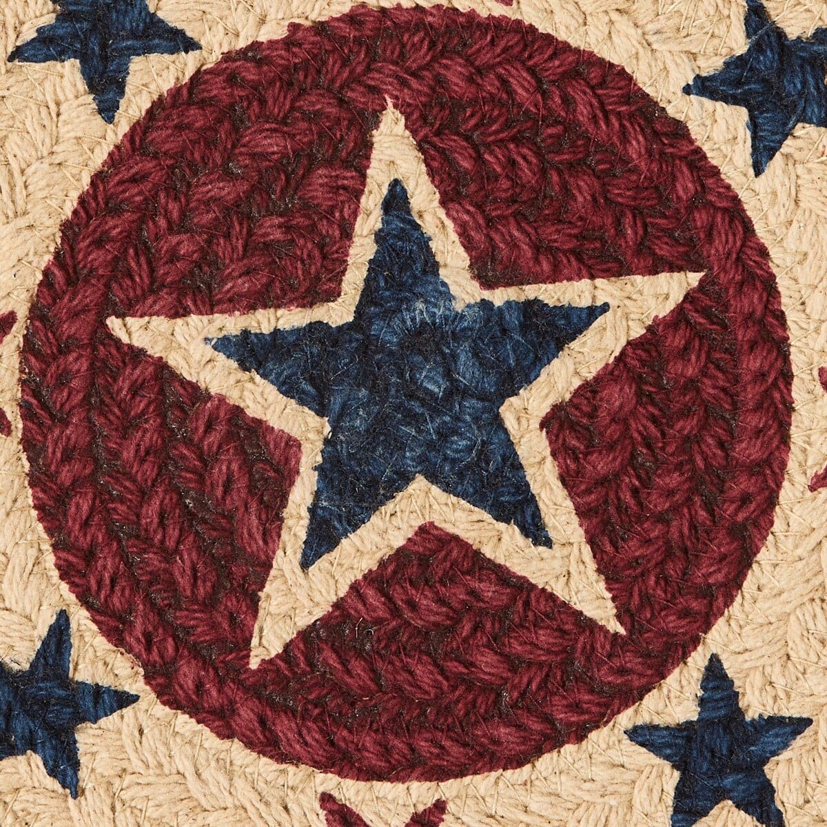 Park Designs Trivet American Star Braided & Printed Trivet 8" Diameter Round Set of 2