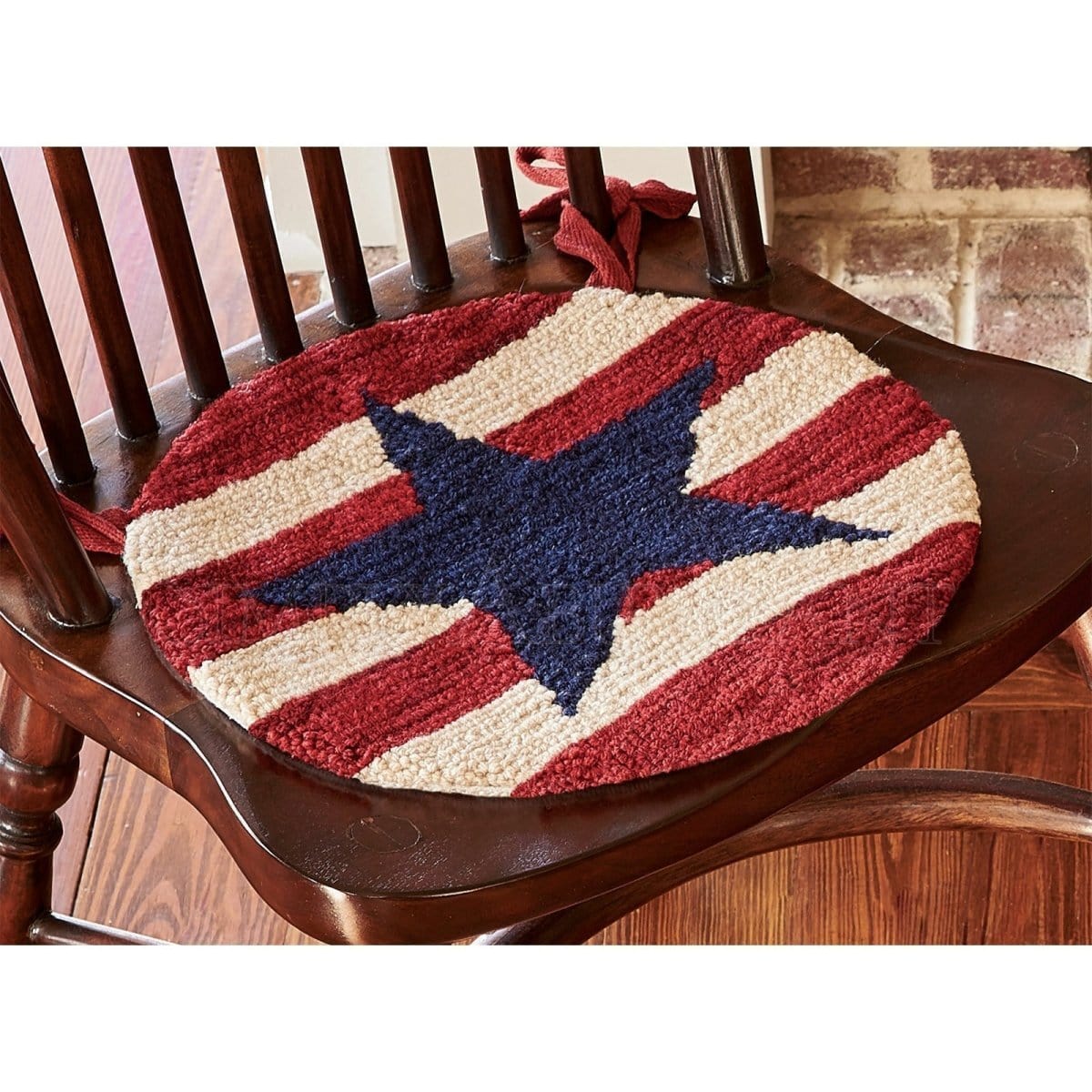 American Star Hooked Chair Pad Round-Park Designs-The Village Merchant