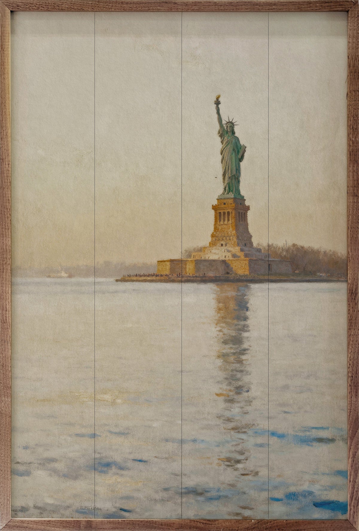 Americana Lady Liberty Printed and Framed Wall Sign