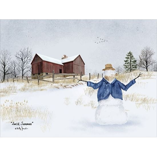 Amish Snowman By Billy Jacobs Art Print - 12 X 16-Penny Lane Publishing-The Village Merchant