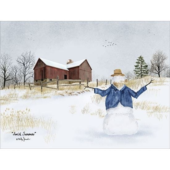 Amish Snowman By Billy Jacobs Art Print - 18 X 24-Penny Lane Publishing-The Village Merchant