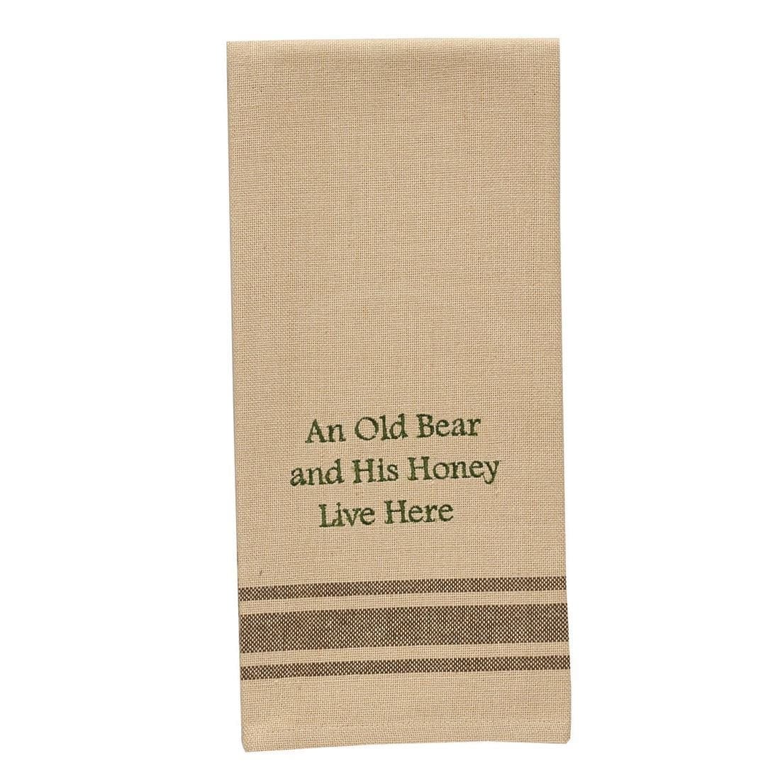 An Old Bear and His Honey Live Here Decorative Towel-Park Designs-The Village Merchant