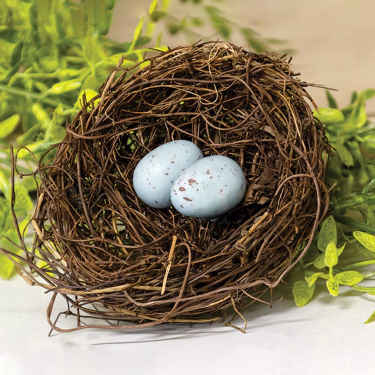 Angelvine Bird Nest W/ Blue Eggs 4.5&quot; Diameter
