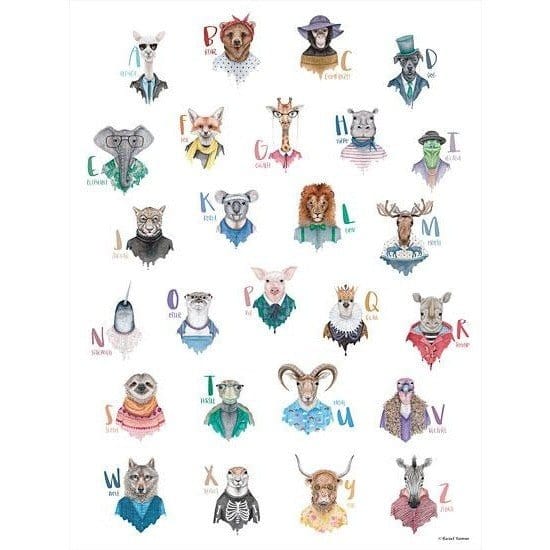 Animal Alphabet Poster By Rachel Nieman Art Print - 12 X 16-Penny Lane Publishing-The Village Merchant