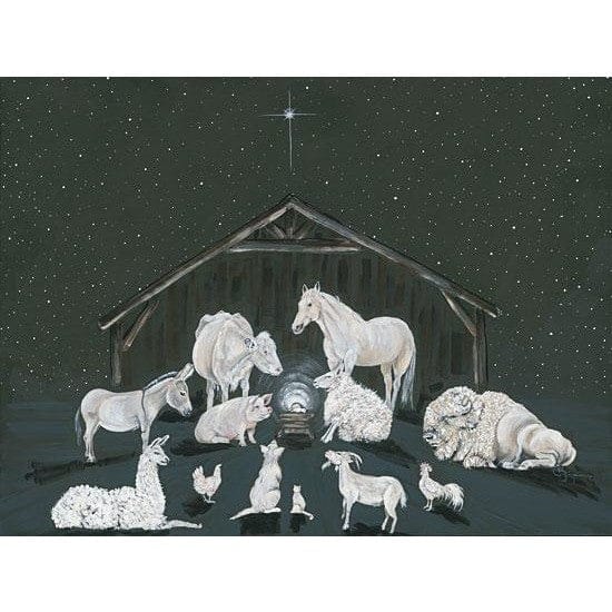 Animal Nativity Scene By Hollihocks Art Art Print - 12 X 16-Penny Lane Publishing-The Village Merchant