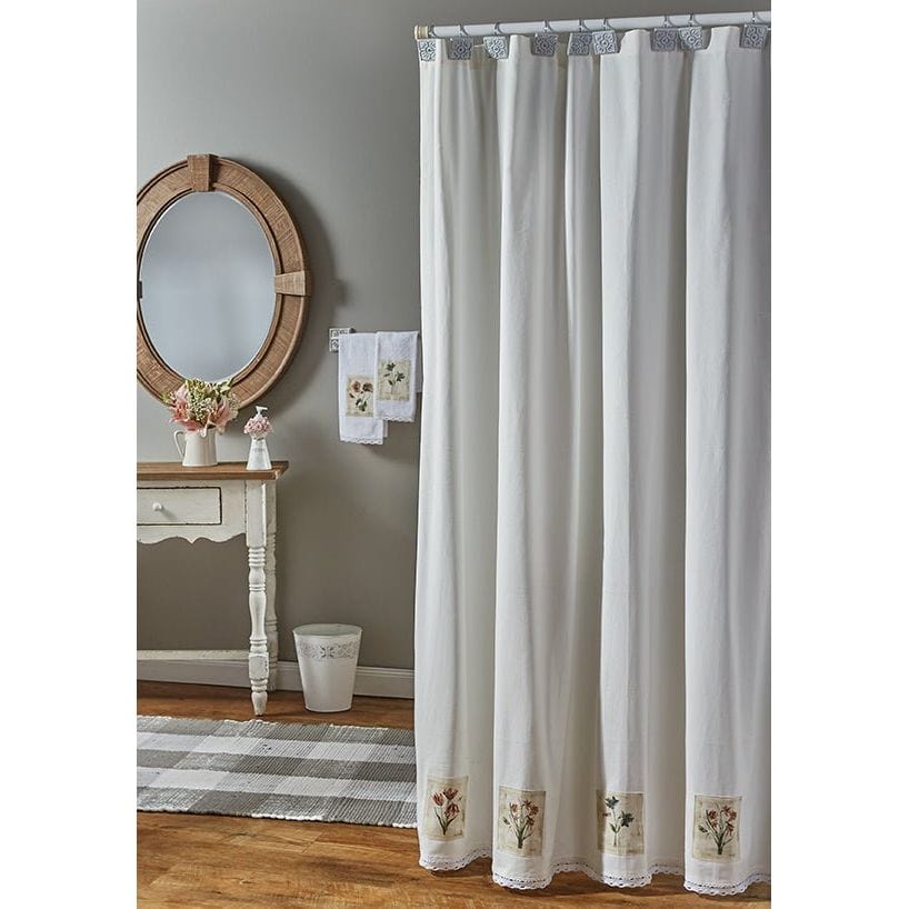 Antiquarian Blooms Shower Curtain-Park Designs-The Village Merchant