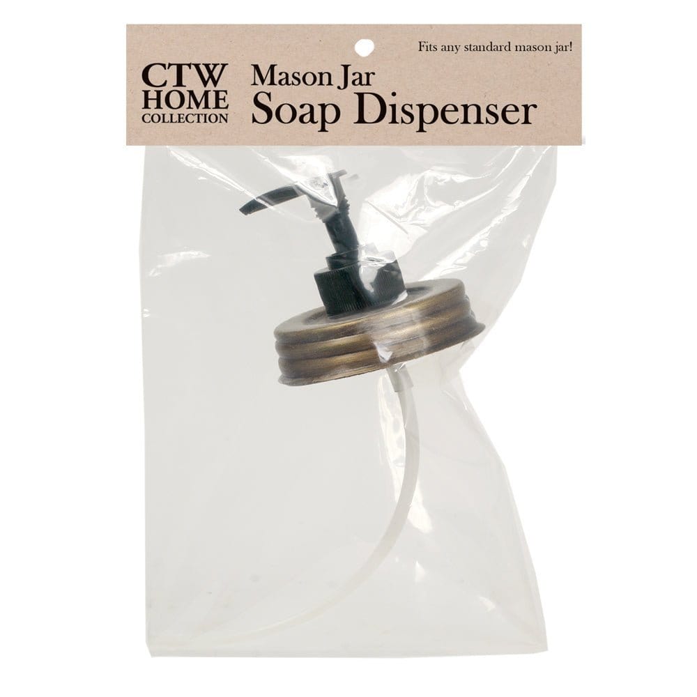 Antique Brass Lid Soap / Lotion Dispenser Lid / Pump Replacement For Mason Jar-CTW Home-The Village Merchant