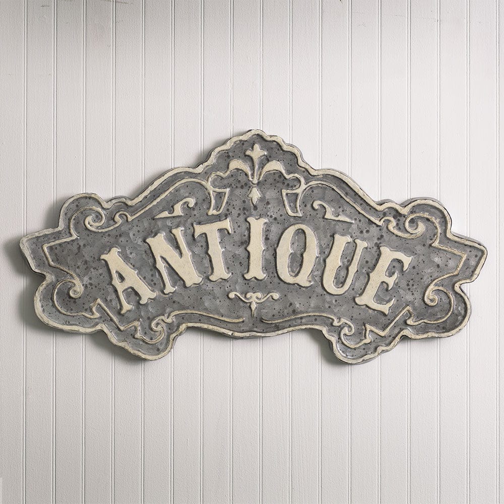 Antique Sign - Embossed Metal-CTW Home-The Village Merchant