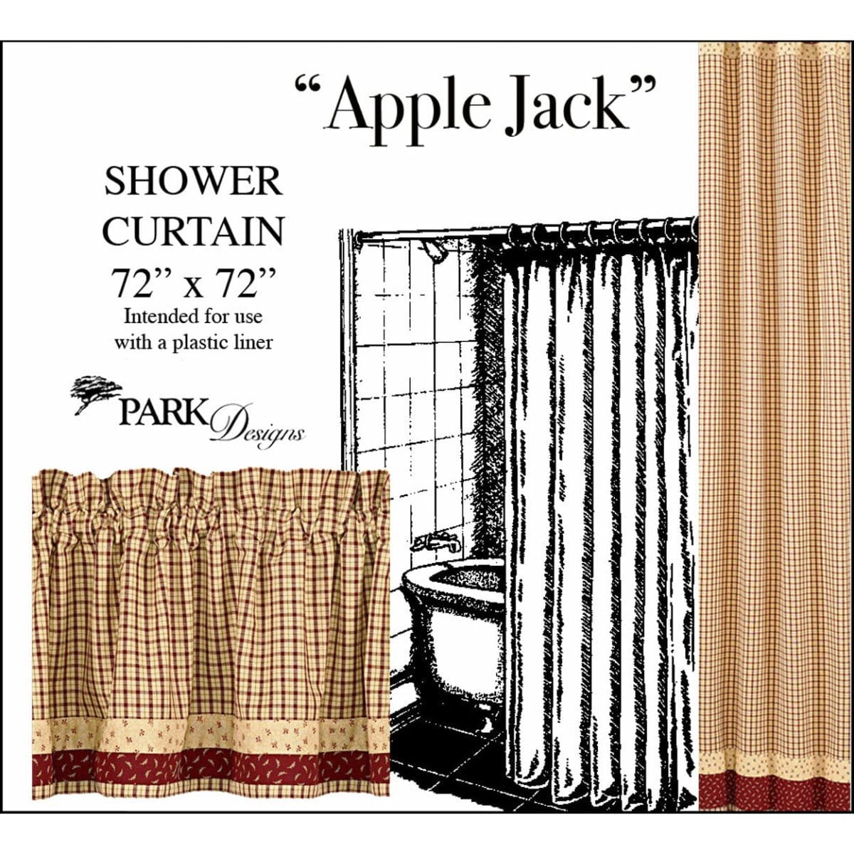 Apple Jack Shower Curtain-Park Designs-The Village Merchant