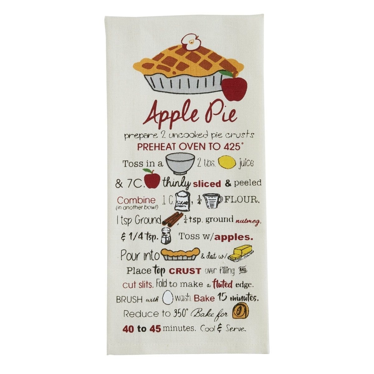 Apple Pie Decorative Towel-Park Designs-The Village Merchant