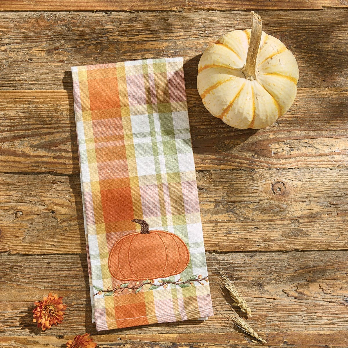 Applique Pumpkin Dishtowel-Park Designs-The Village Merchant