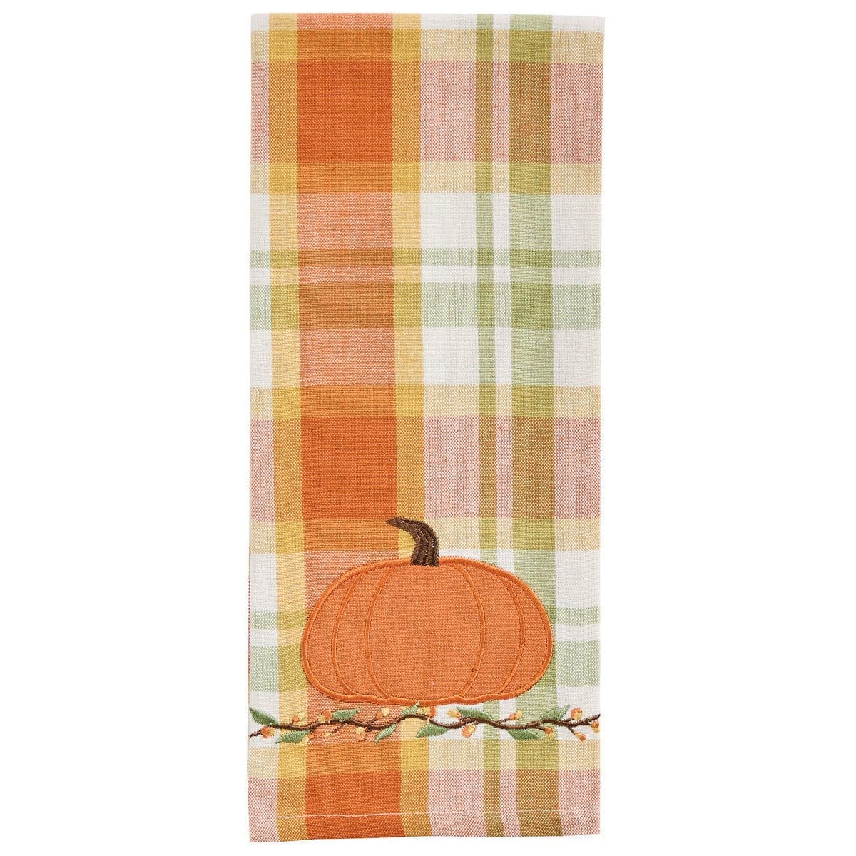 Applique Pumpkin Dishtowel-Park Designs-The Village Merchant