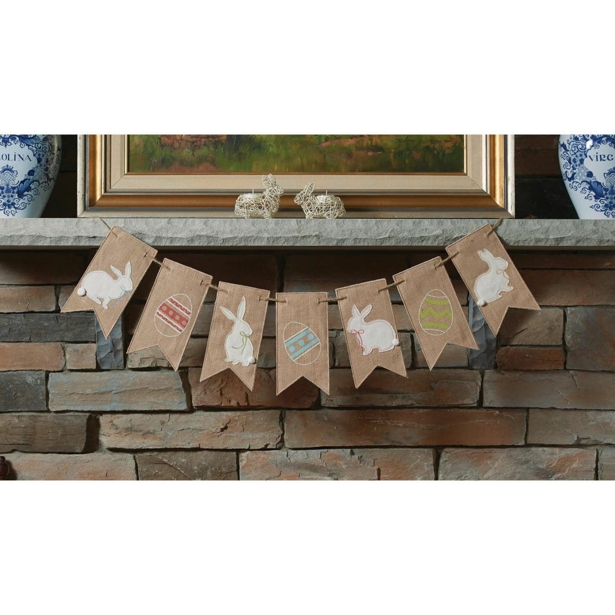 Appliqued Hippity Hop Pennant-Park Designs-The Village Merchant