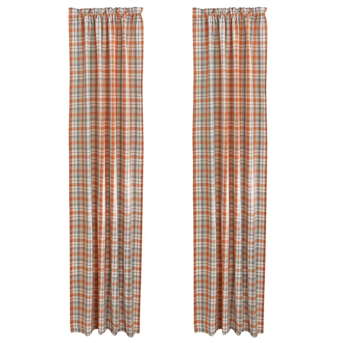 Apricot & Stone Panel Pair With Tie Backs 84" Long Lined-Park Designs-The Village Merchant