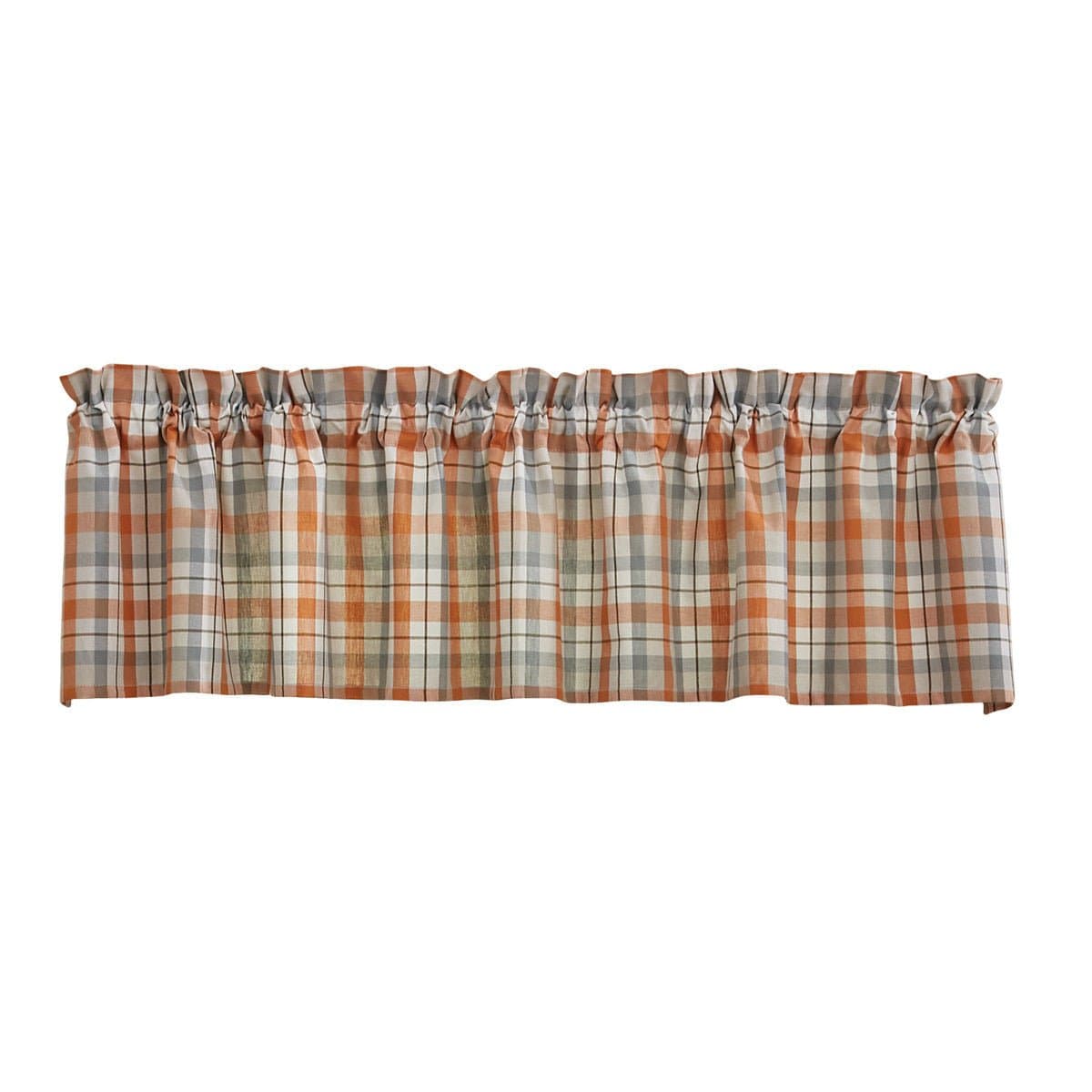 Apricot &amp; Stone Plaid Valance Unlined-Park Designs-The Village Merchant