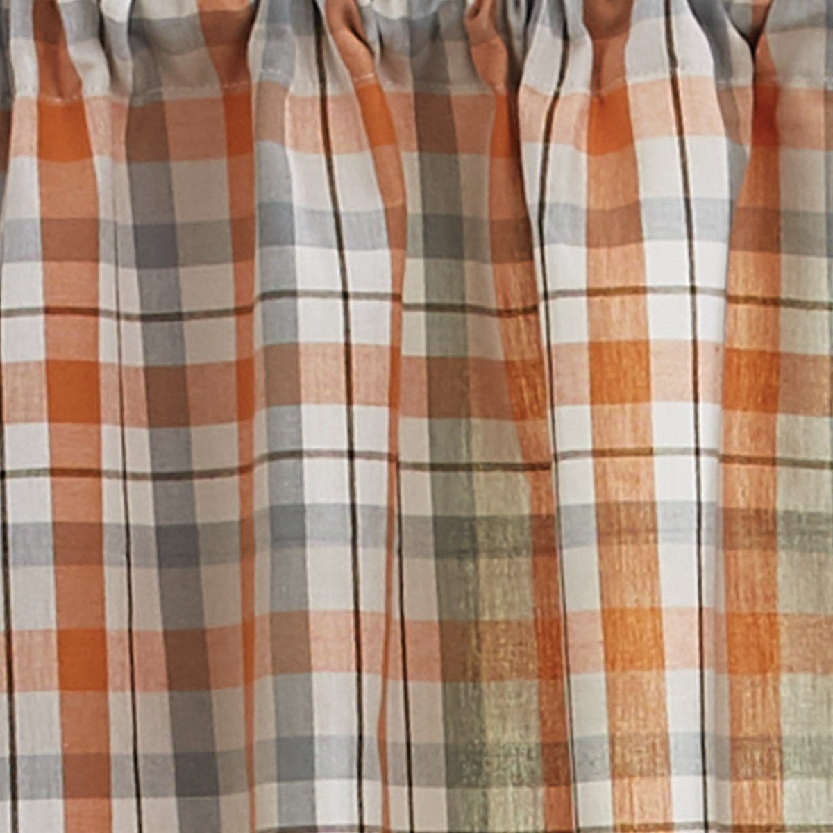 Apricot &amp; Stone Plaid Valance Unlined-Park Designs-The Village Merchant