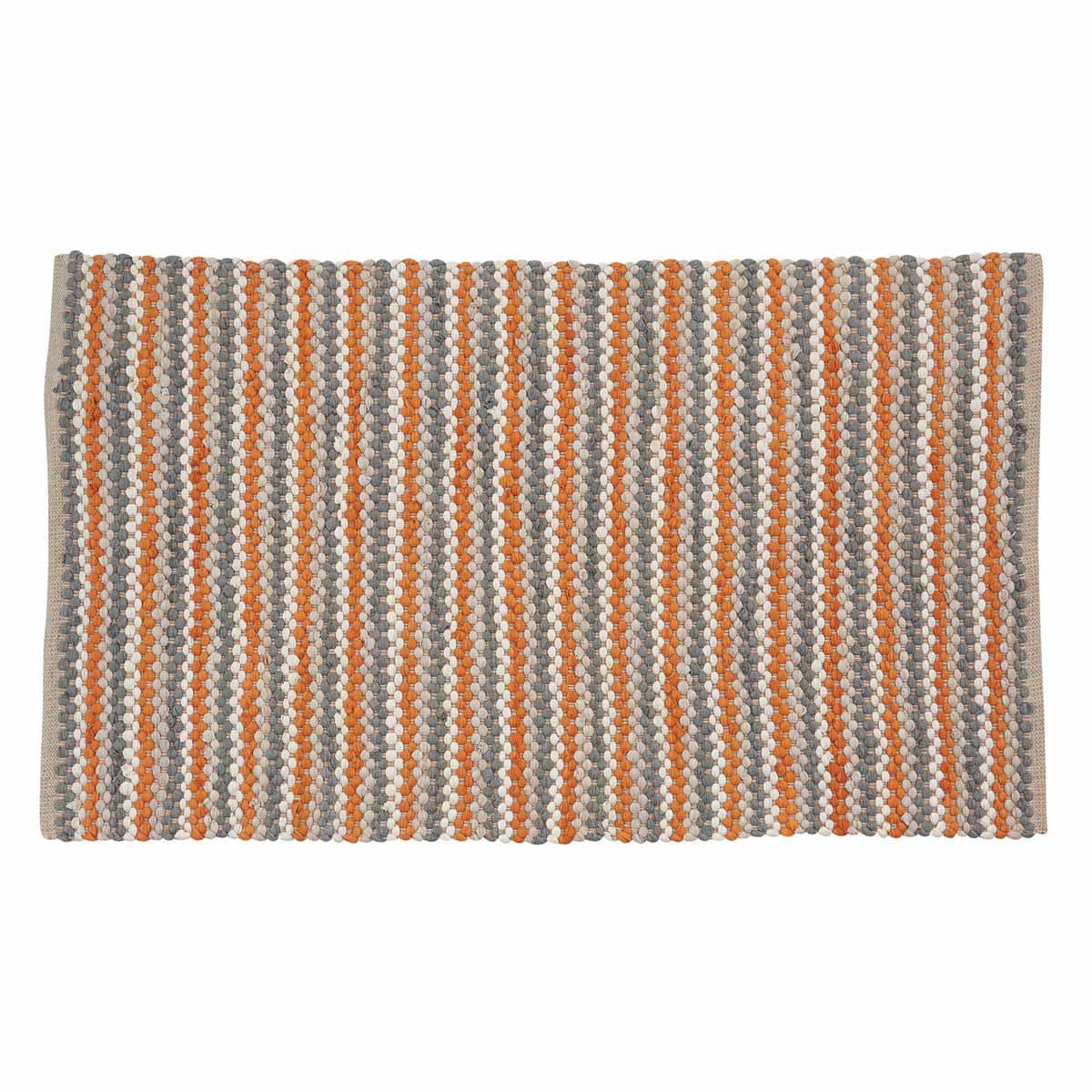 Apricot &amp; Stone Woven Chindi Rag Rug 36&quot; X 60&quot; Rectangle