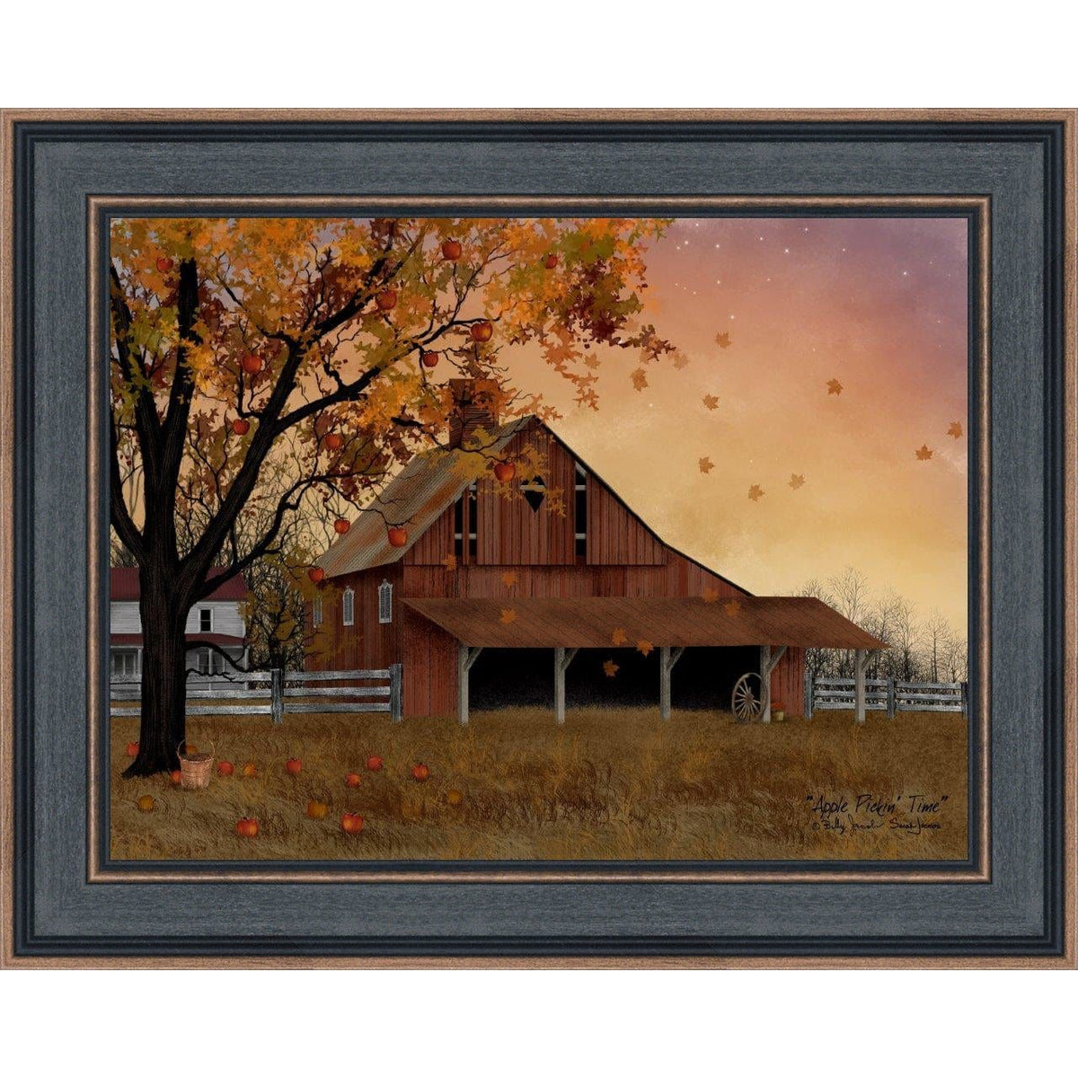 Artwork Framed, Plaque or Print - Apple Pickin&#39; Time By Billy &amp; Sarah Jacobs