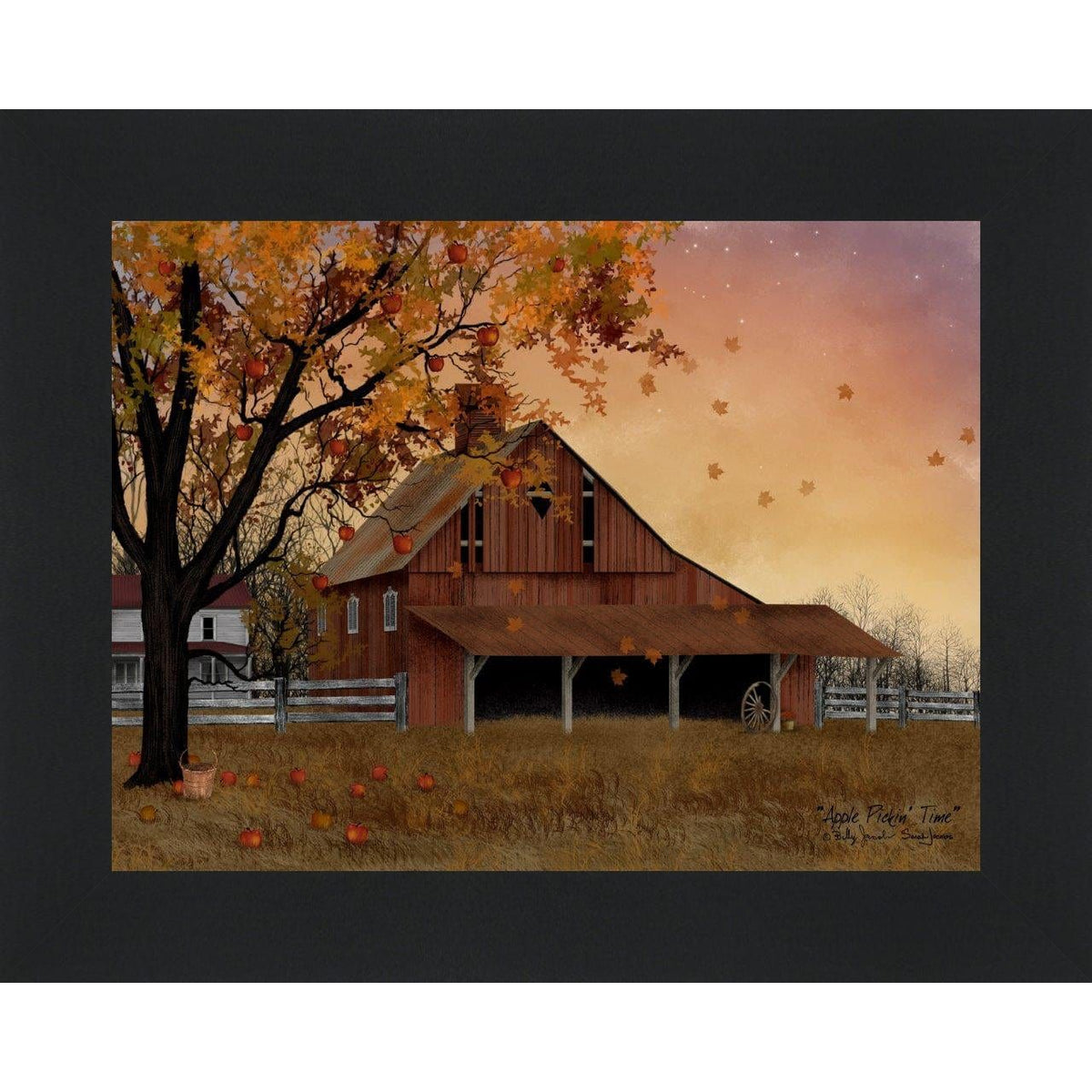 Artwork Framed, Plaque or Print - Apple Pickin&#39; Time By Billy &amp; Sarah Jacobs