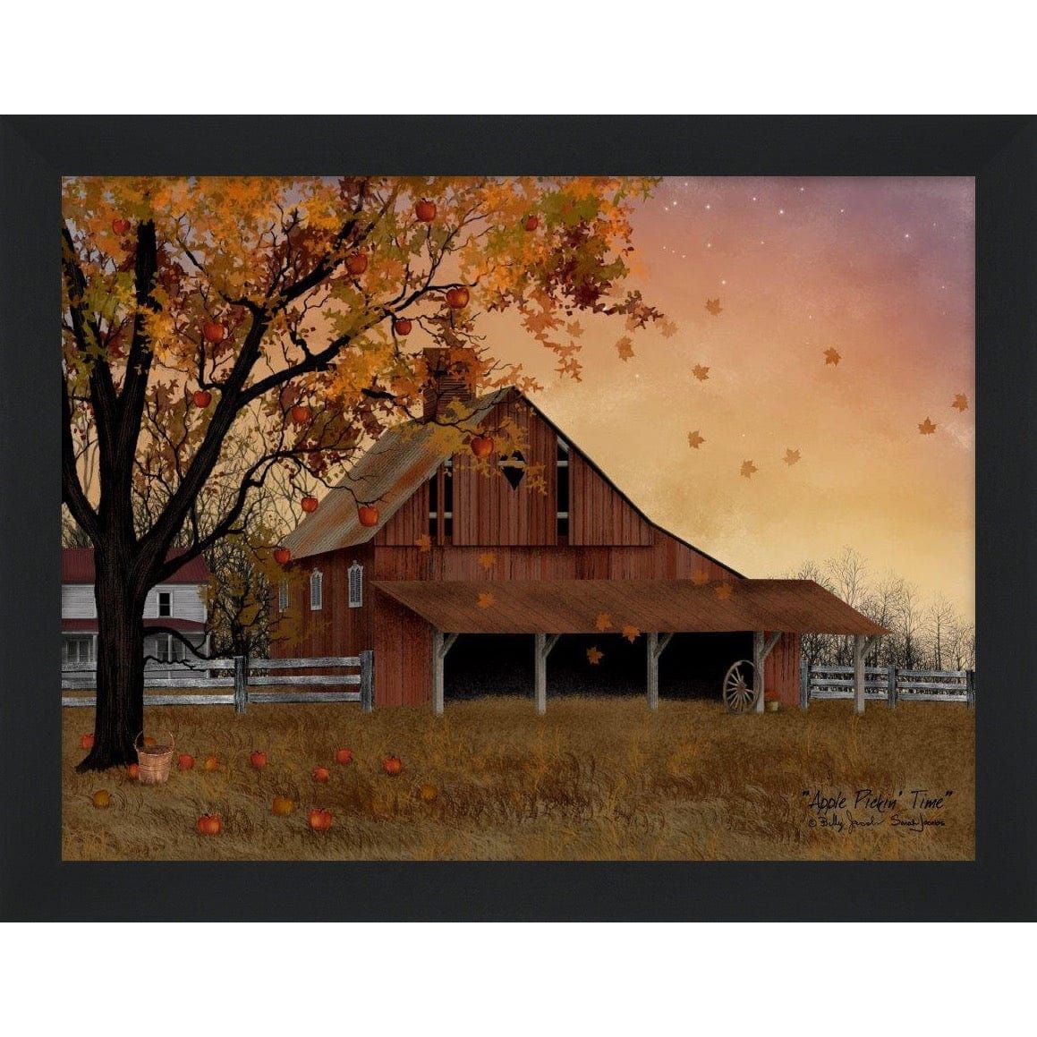 Artwork Framed, Plaque or Print - Apple Pickin&#39; Time By Billy &amp; Sarah Jacobs