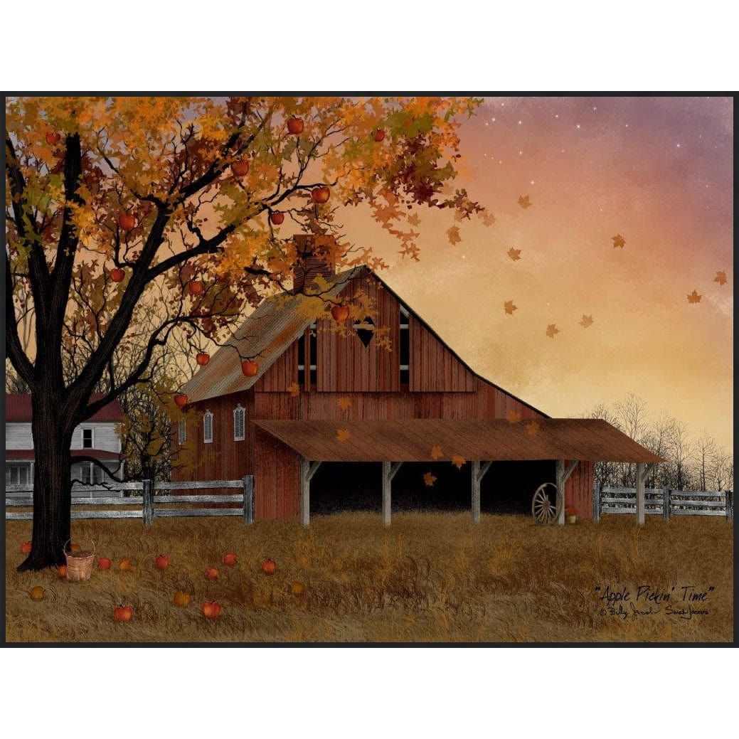 Artwork Framed, Plaque or Print - Apple Pickin&#39; Time By Billy &amp; Sarah Jacobs