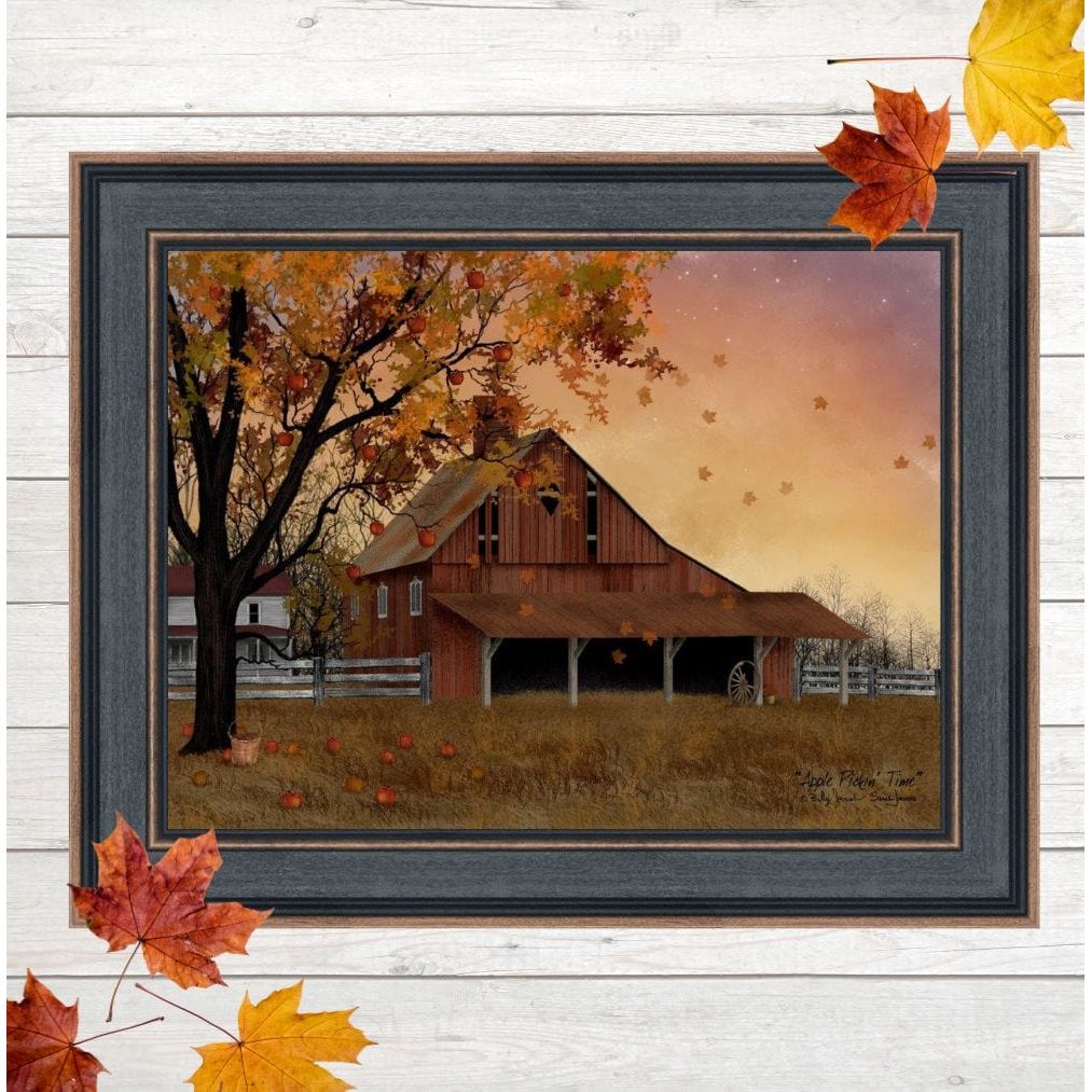 Artwork Framed, Plaque or Print - Apple Pickin&#39; Time By Billy &amp; Sarah Jacobs