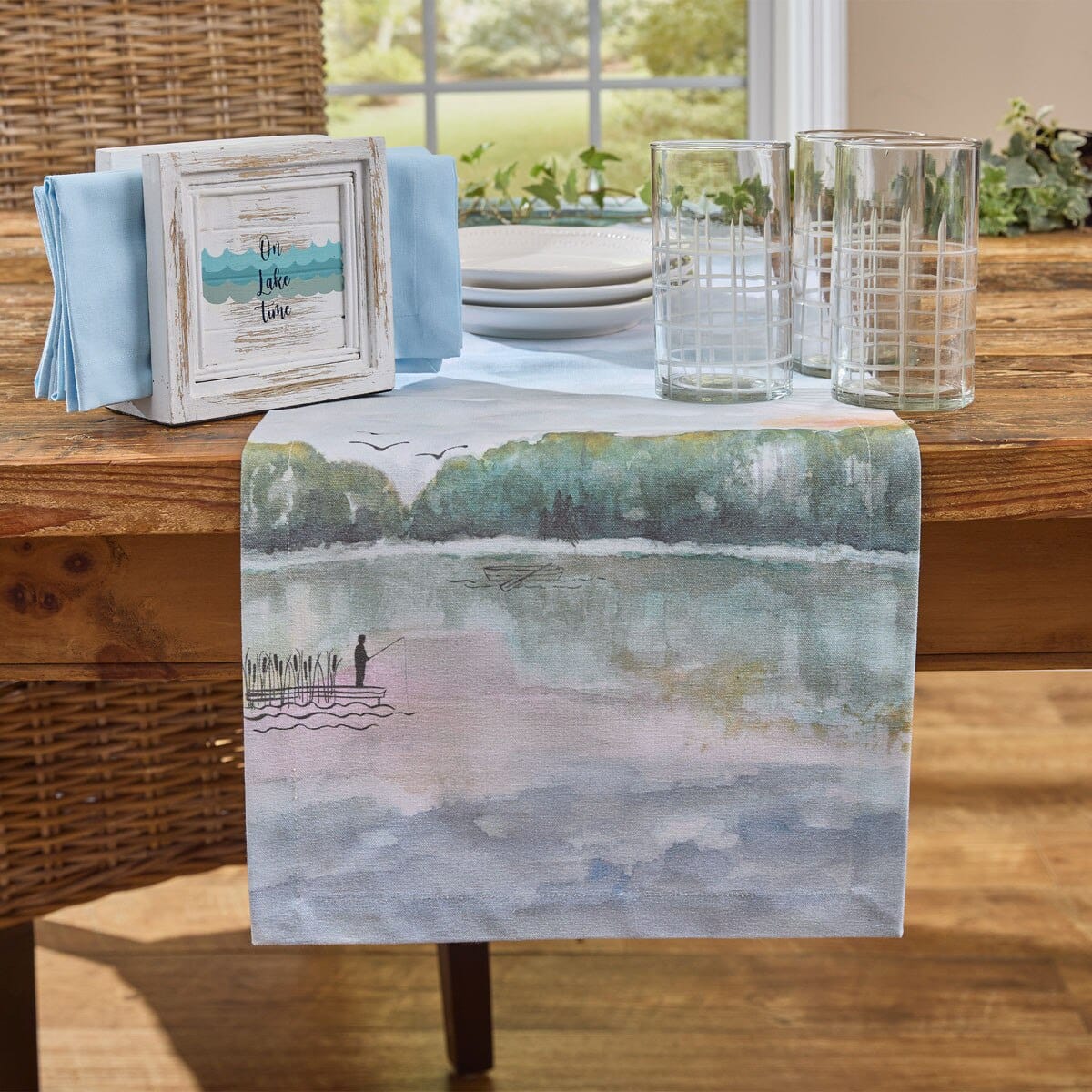 Park Designs Table Runners At The Lake Printed Table Runner 54'' Long