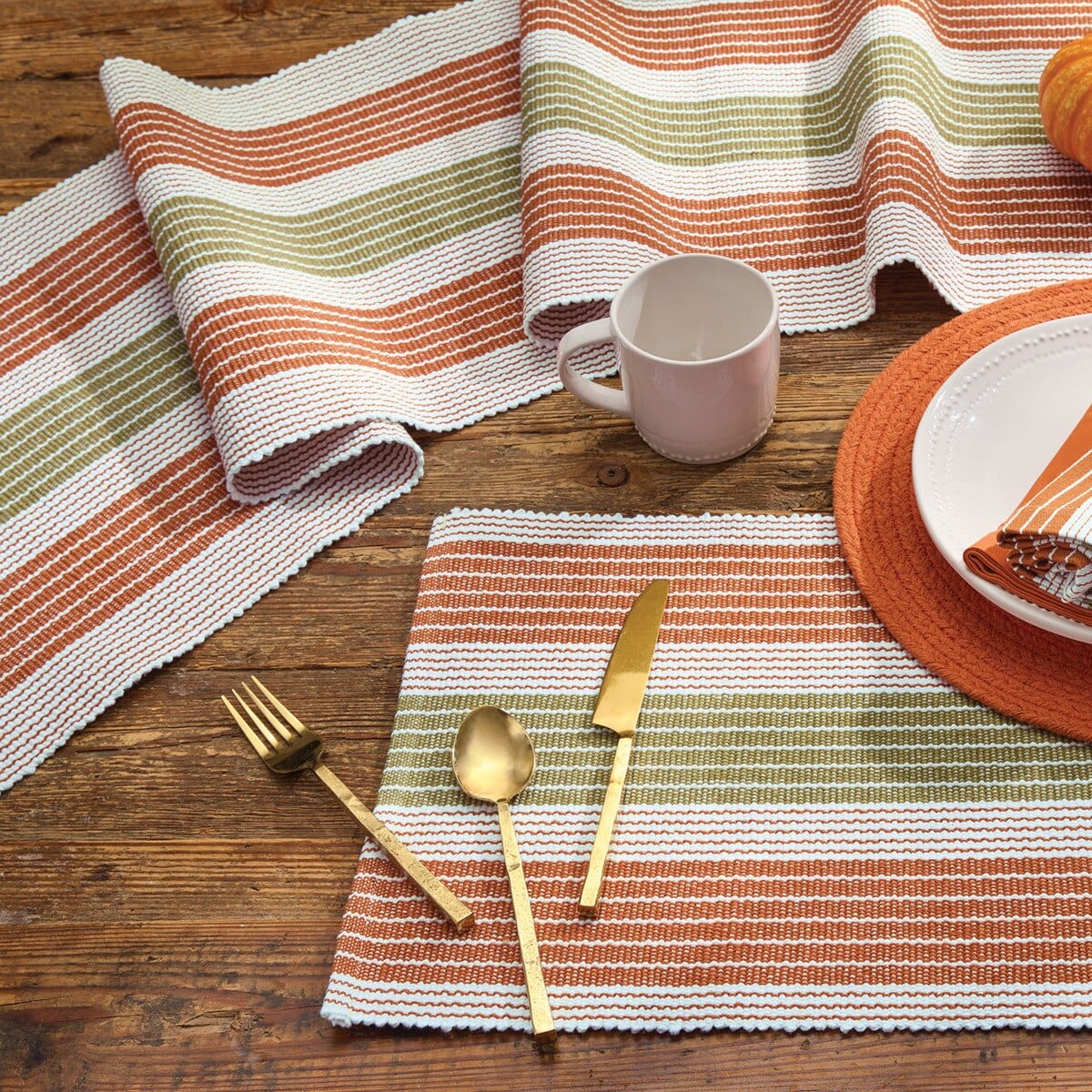 Auburn Stripe Table Runner 54'' Long
