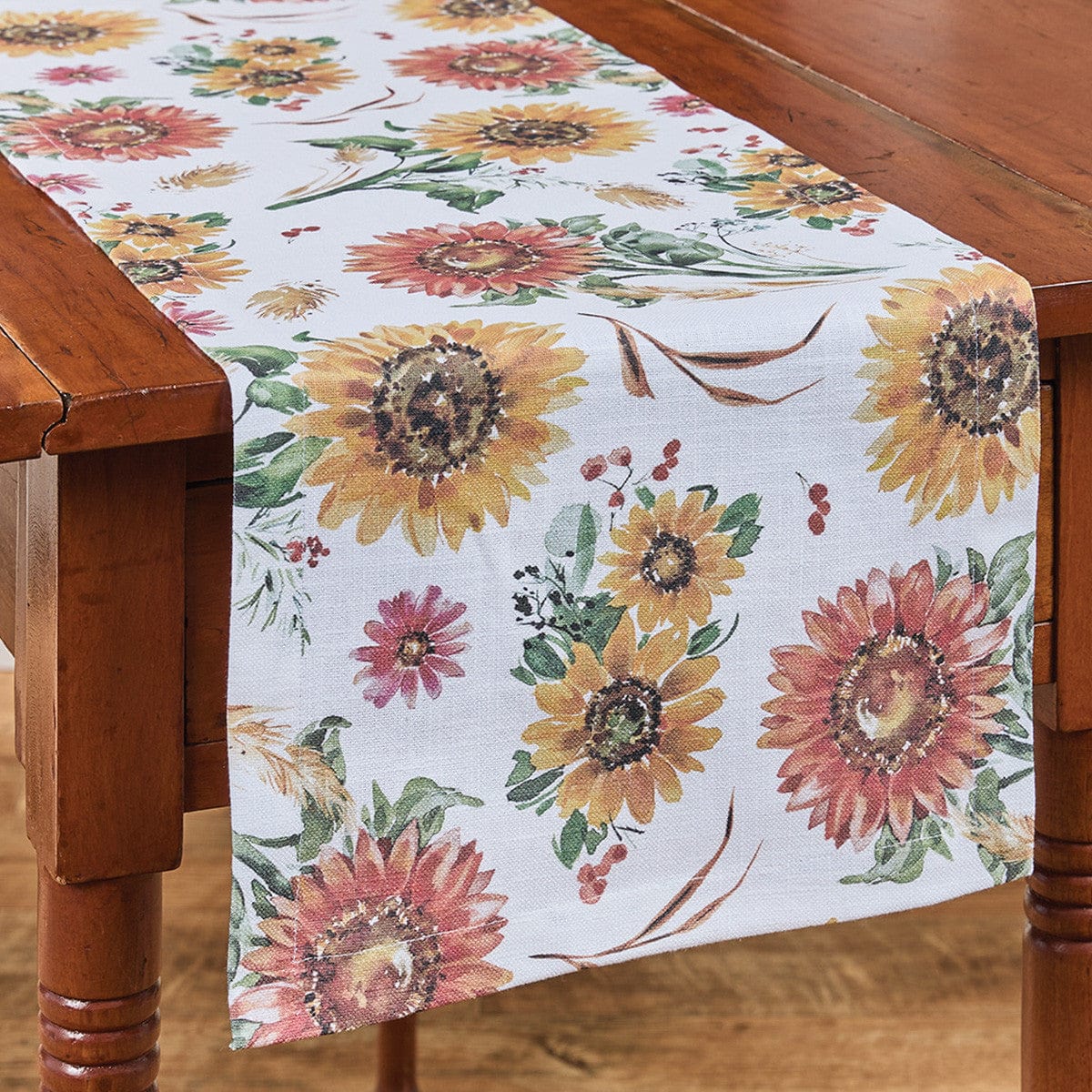 Autumn Beauty Sunflower Table Runner 36&quot; Long