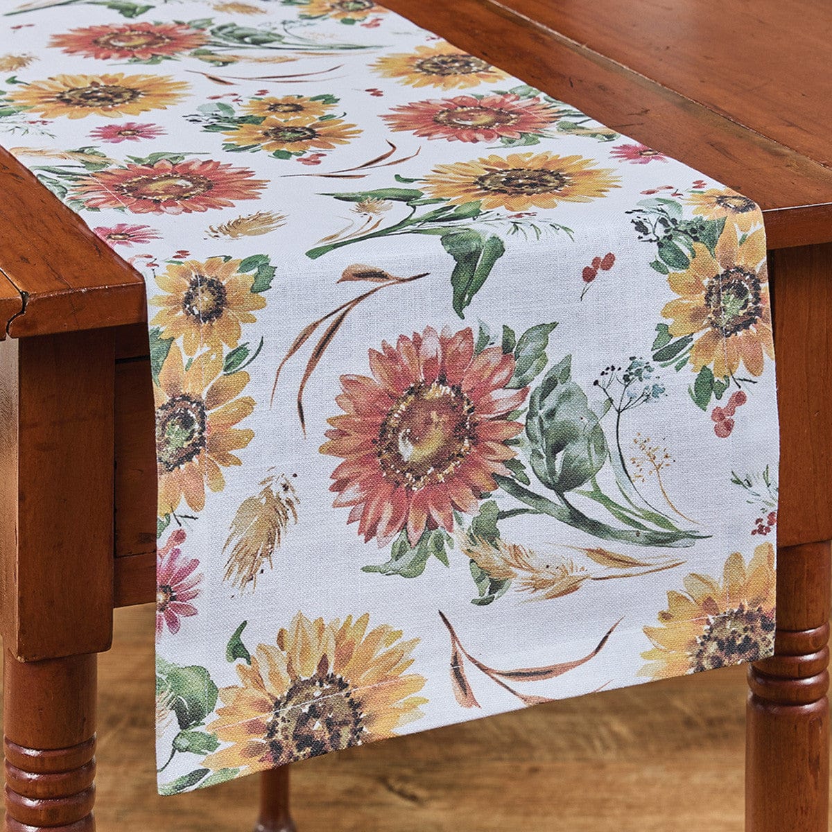 Autumn Beauty Sunflower Table Runner 54&quot; Long