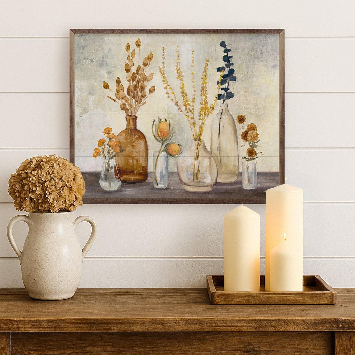 Kendrick Home Walnut Frames Autumn Greenhouse I Amber By Julia Purinton