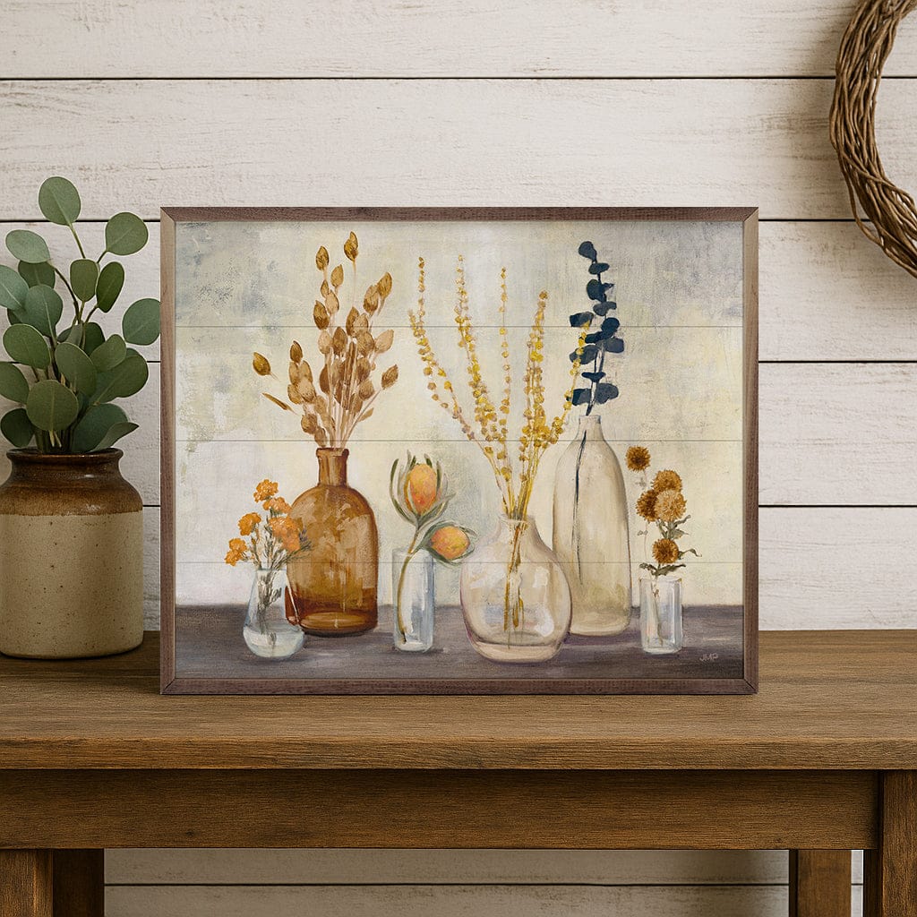 Kendrick Home Walnut Frames Autumn Greenhouse I Amber By Julia Purinton