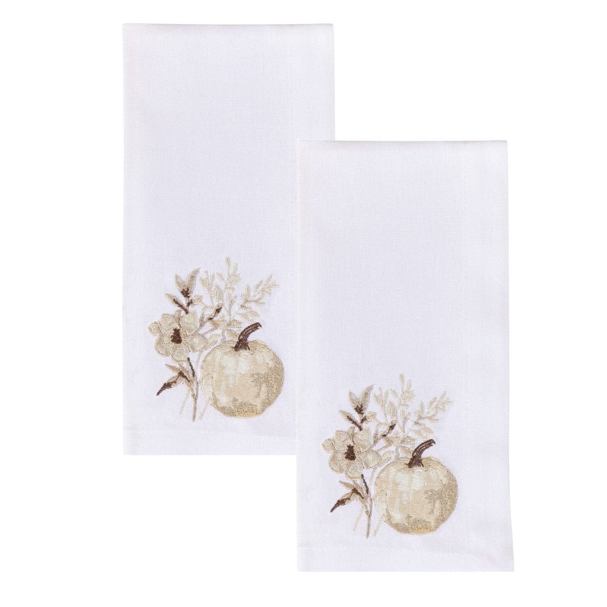 Autumn Harvest Embroidered Napkin Set of 2
