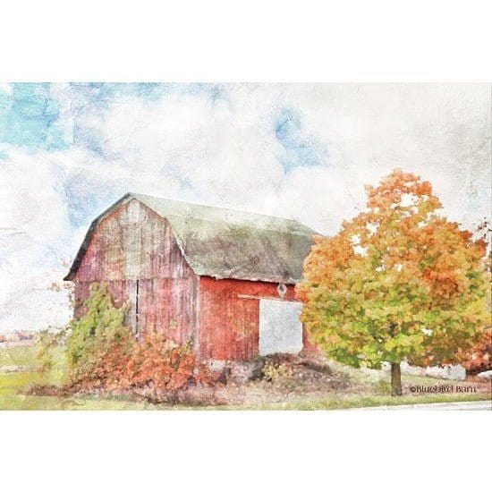 Autumn Maple By The Barn By Bluebird Barn Art Print - 12 X 18-Penny Lane Publishing-The Village Merchant