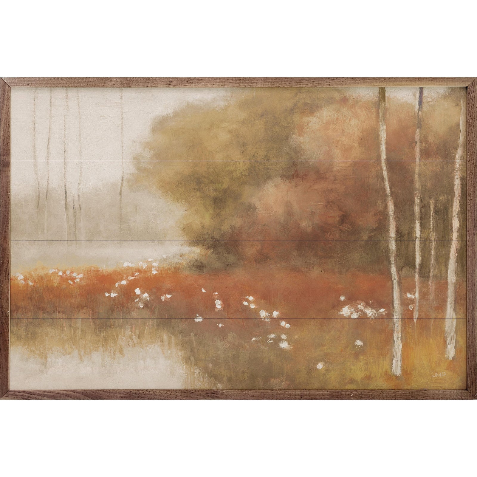 Kendrick Home Walnut Frames Autumn Midst Crop By Julia Purinton Printed and Framed Wall Sign