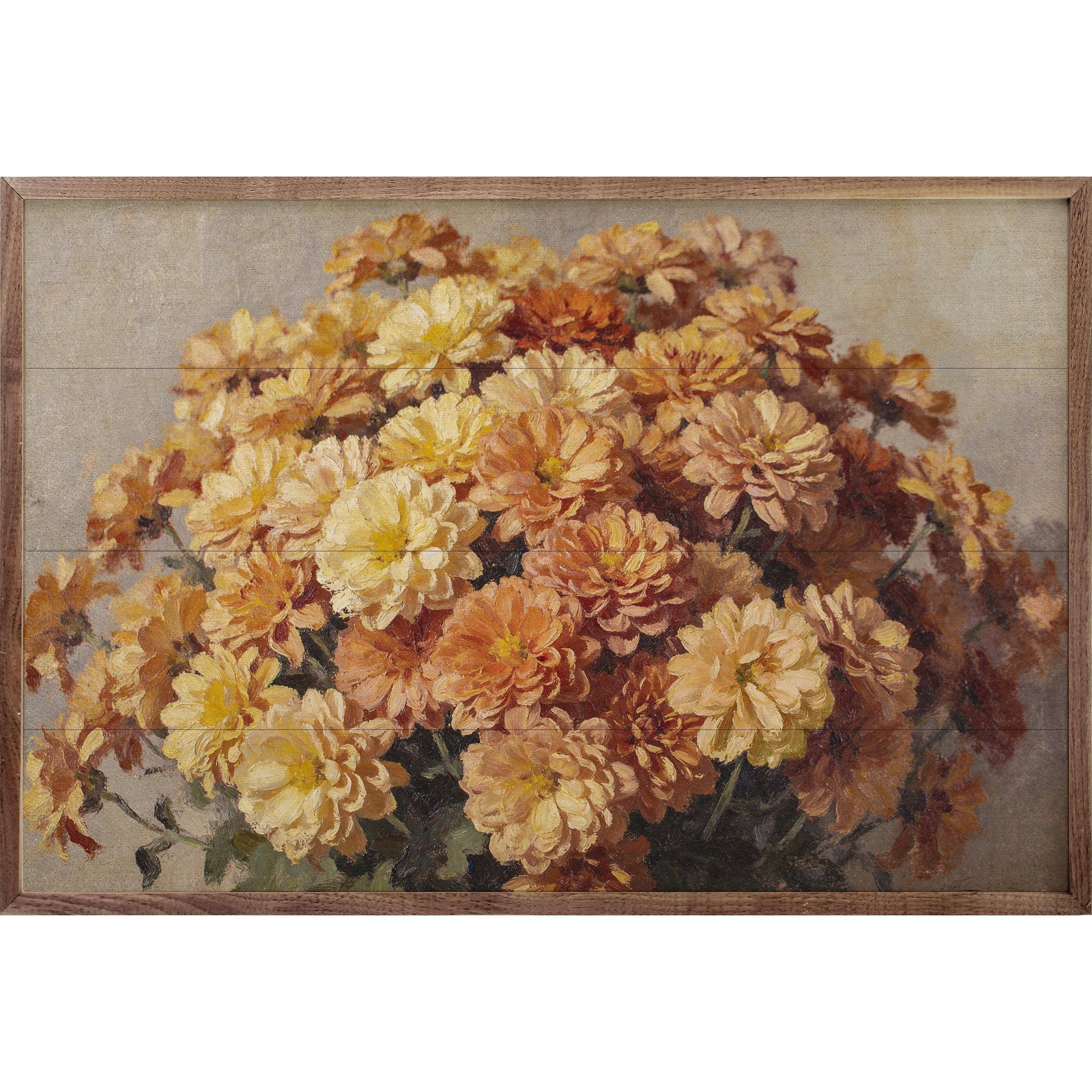 Kendrick Home Walnut Frames 8x5 Autumn Mum Printed and Framed Wall Sign