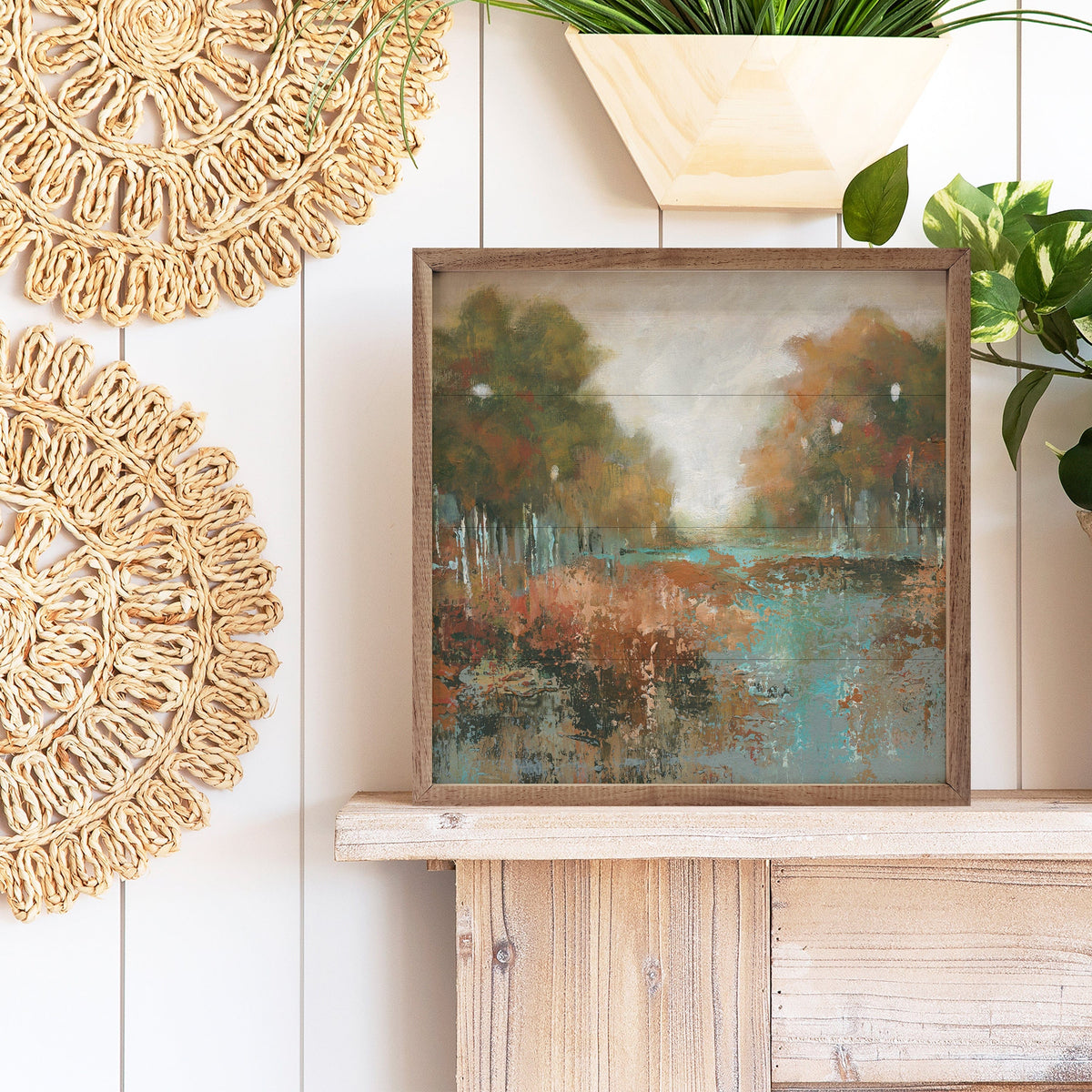 Kendrick Home Walnut Frames Autumn Walk By Carol Robinson