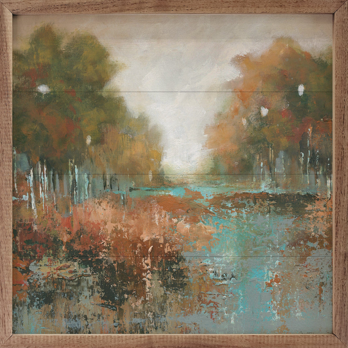 Kendrick Home Walnut Frames 4x4 Autumn Walk By Carol Robinson