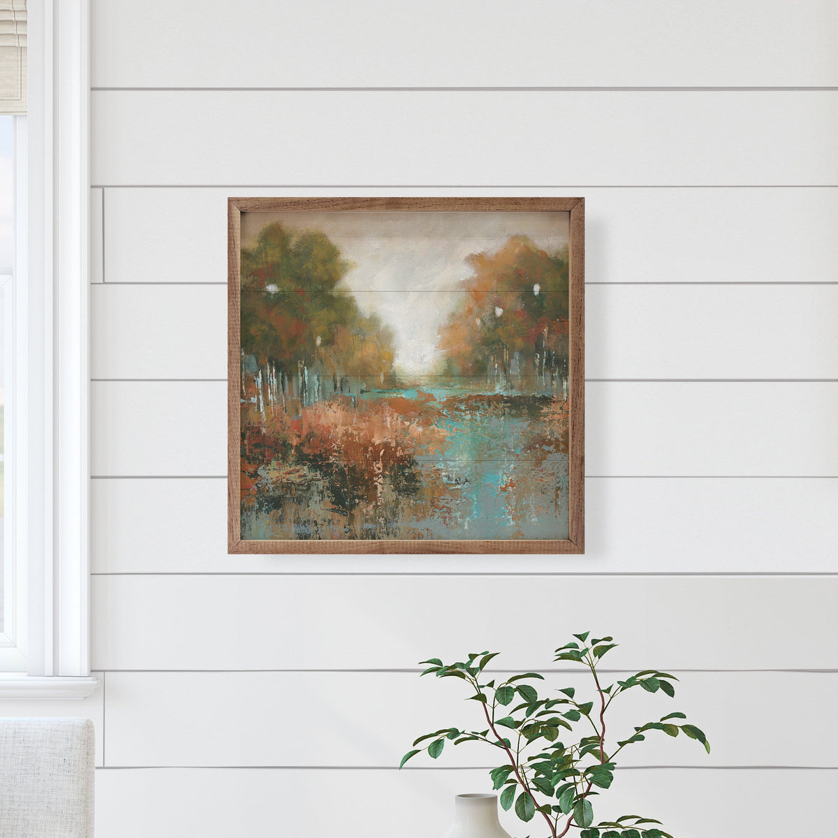 Kendrick Home Walnut Frames Autumn Walk By Carol Robinson