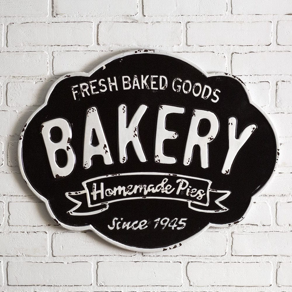 Bakery Fresh Baked Goods Homemade Pies Sign - Embossed Metal-CTW Home-The Village Merchant