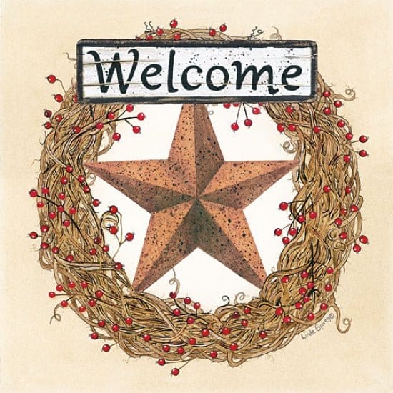 Penny Lane Publishing Barn Star Welcome By Linda Spivey Art Print - 12 X 12