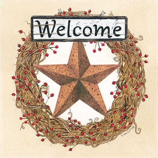 Barn Star Welcome By Linda Spivey Art Print - 12 X 12-Penny Lane Publishing-The Village Merchant