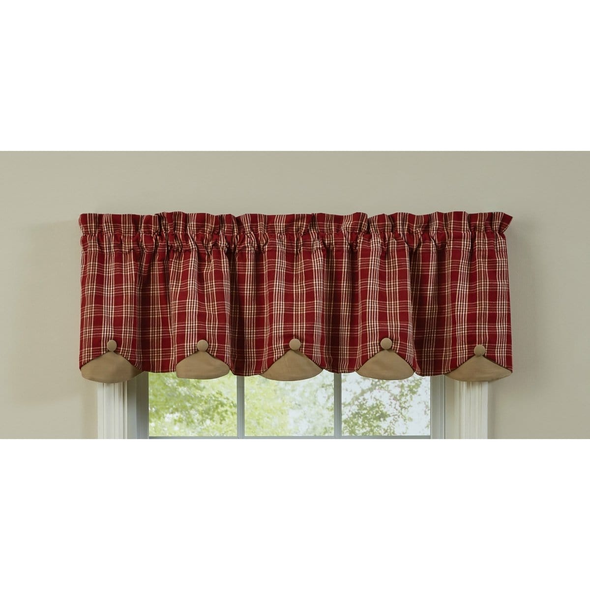 Barnside Scalloped Valance Lined-Park Designs-The Village Merchant