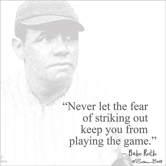 Baseball Greats - Babe Ruth By Susan Ball Art Print - 12 X 12-Penny Lane Publishing-The Village Merchant