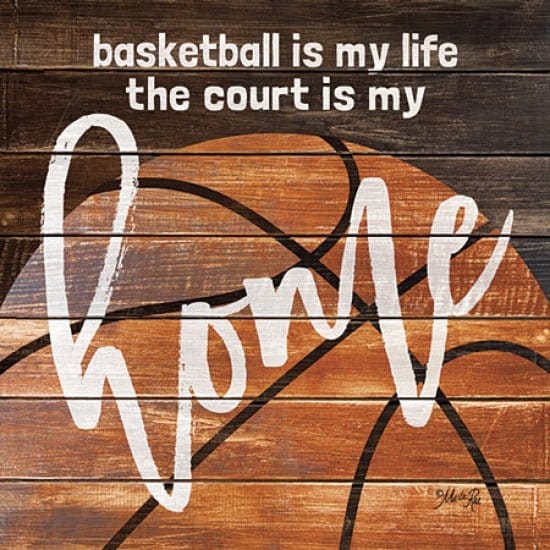 Basketball Home By Marla Rae Art Print - 12 X 12-Penny Lane Publishing-The Village Merchant