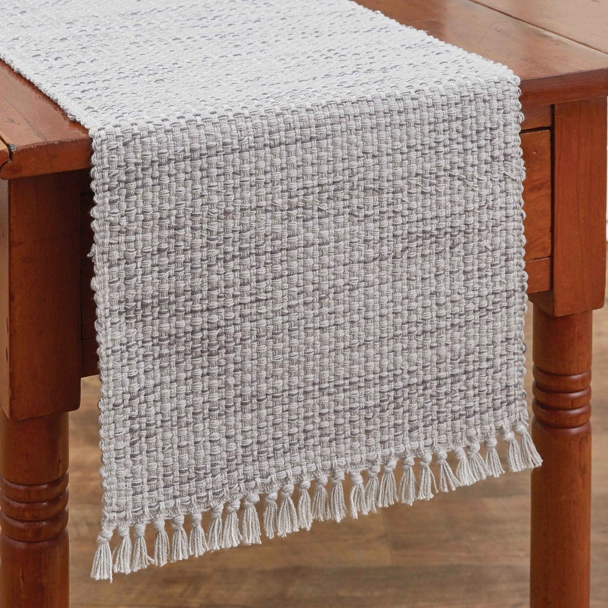 Basketweave Cotton Table Runner 36&#39; Long-Park Designs-The Village Merchant