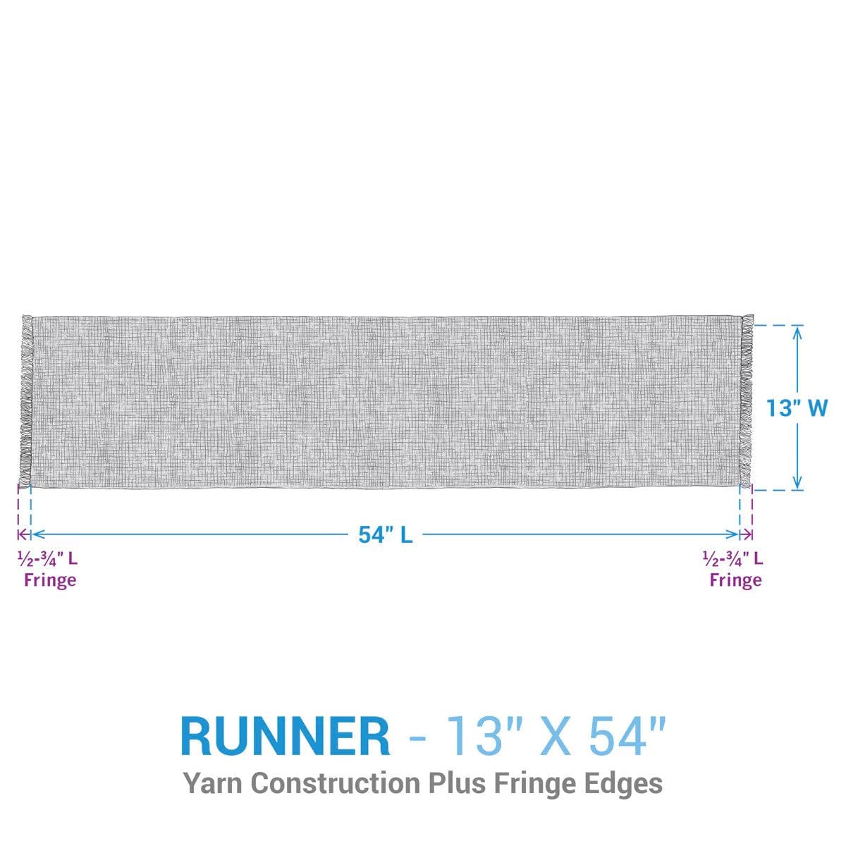 Basketweave Dusk Table Runner 54&#39; Long